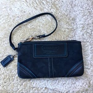 Coach Black & Blue Wristlet